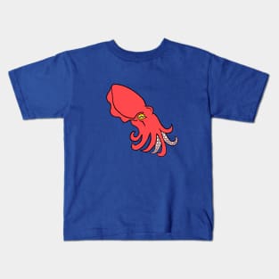 Red Cuttlefish Kids T-Shirt